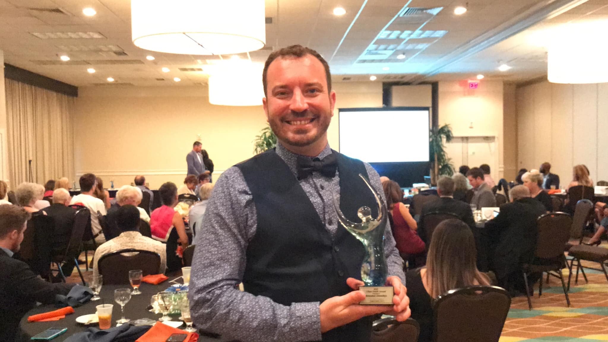 Brandon Receives the Chase Smith Award during the 2019 Grassroots Awards Ceremony
